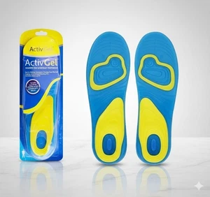NEU Scholl Gel Activ Everyday Shock Absorption Einlegesohlen Herren (UK8-13) Damen (UK4-8) - Bild 1 von 16
