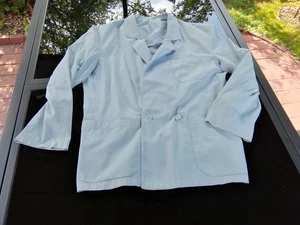 Giacca blazer vintage anni 80 blu chiaro due file cotone M 48/50 - Foto 1 di 8