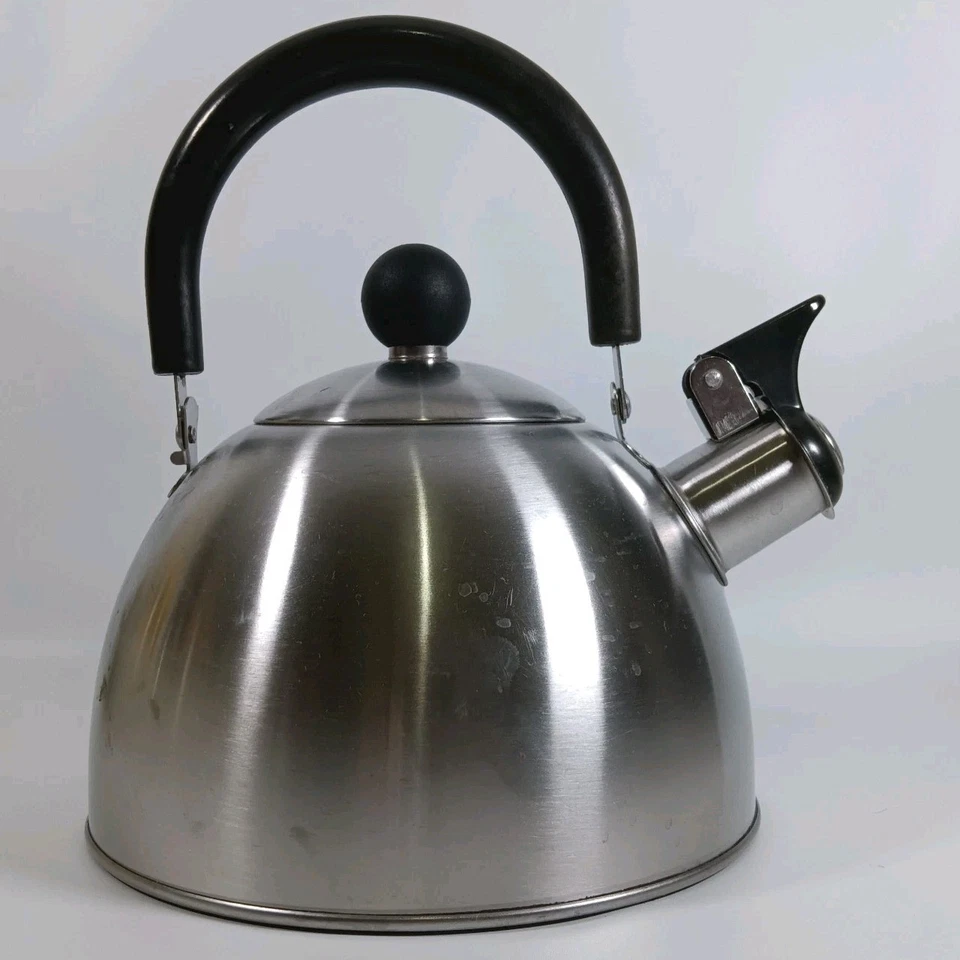 Tetera Copco Whistling fondo de acero cepillado pulido olla de 1,3 cuartos de galón  Foto 1 de 4