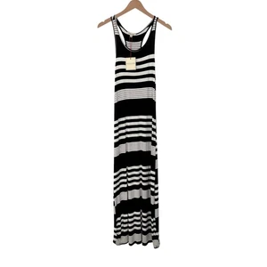 NWT Rolla Coster Striped Maxi Dress Black & White Size S Small Summer Tank Dress - Picture 1 of 7