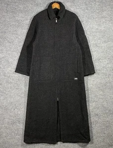 Giesswein Austria Wool Duster Jacket Women Size Small Trench Coat Double Zipper - Picture 1 of 15