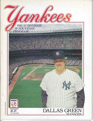 New York Yankees v Indians - 4/7/1989 - Official Game Program - AUTHENTIC - Image 1 of 3