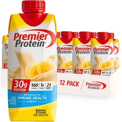 Premier Protein Shake, Bananen & Sahne, 30g Protein, 11 fl oz, 12 Ct - Bild 1 von 4