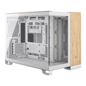 Corsair 2500X Micro Atx Dual Chamber Pc Case White/Bamboo Wood - Afbeelding 1 van 1