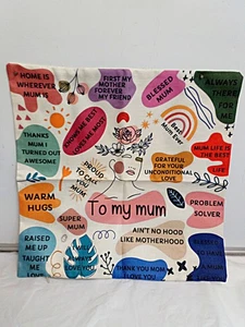 To My Mum Jute cushion Cover Various Phrases and Illustrations 44cm x 43cm - Picture 1 of 6