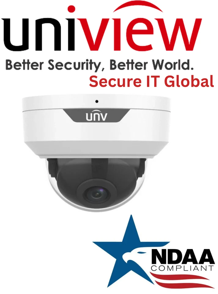 UNV 8MP IP67 Audio Uniview Analog Dome Security Surveillance Camera 2.8mm Lens - Image 1 of 3