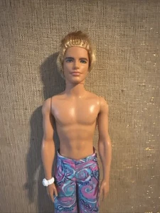 Barbie Ken Doll Blonde Articulated Arms Rooted Hair - Picture 1 of 6