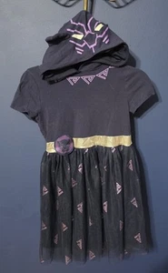 Black Panther Marvel Movie Girls Hooded Dress with Short Sleeves, Size LG - Picture 1 of 3