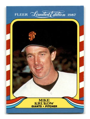 Mike Krukow 1987 Fleer Limited Edition #24 San Francisco Giants NM-MINT - Image 1 of 2