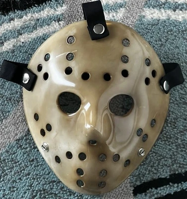 Máscara de hockey Friday the 13th Jason Looking Halloween Cosplay adulto color tostado/dorado Foto 1 de 4