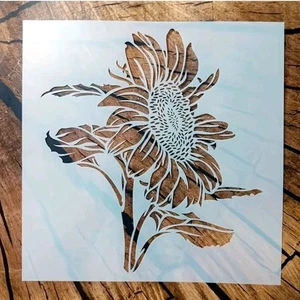 Sonnenblume Künstlerische Schablone 6x6 Bastelschablone Landblume Sonnenblumen Kunst - Bild 1 von 3