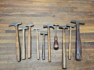 K197- Collection of small vintage hammers (10) jeweler, tack, machinist, etc - Picture 1 of 13