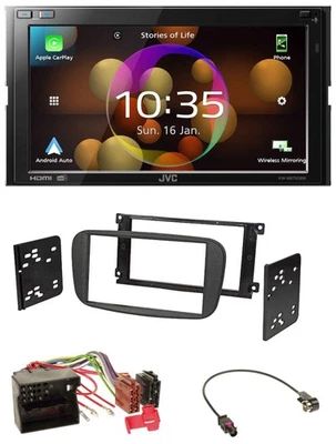 JVC DAB MP3 2DIN Bluetooth USB Autoradio für Ford S-Max ab 2007 Mondeo schwarz - Bild 1 von 4