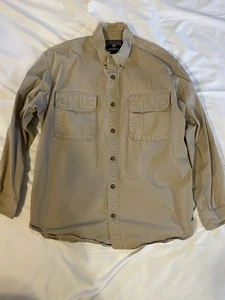 Duluth Trading Tan Shirt Size Large See Pictures Details/Wear - Picture 1 of 7