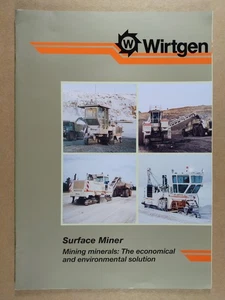 Folleto de ventas Wirtgen Surface Miners 2100 2600 3700 4200 SM 1999 - Imagen 1 de 4