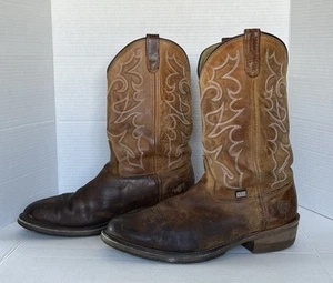 Double H Oil & Slip Resistant Mens Leather Work Cowboy Boots Size 12 - Picture 1 of 12