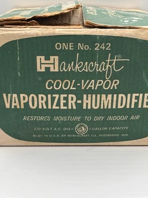 Humidificador vaporizador Hankscraft Cool vintage modelo 242 hecho en EE. UU. Foto 1 de 4