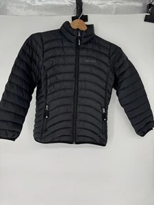Mamot 600 Fill Down Jacket Kids Youth M Black Puffer Quilted Duck Down Ski Hike - Picture 1 of 9