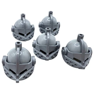5x Lego® Ritter Zubehör "Helm mit klappbaren Visier" silber Castle Knight silver - Bild 1 von 10
