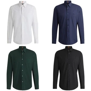 Boss Shirt - Men's Boss Relegant 6 M Washed Poplin Shirt - 50518304 - BNWT - Picture 1 of 17