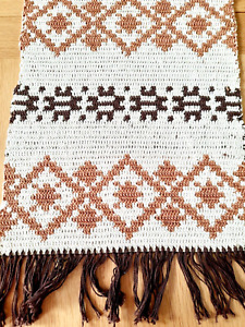 Swedish brown crocheted table runner
