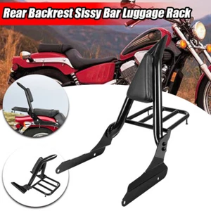 For Shadow VT600 Honda Steed VLX600 Backrest Sissy Bar Set Luggage Rack Kit New - Picture 1 of 12