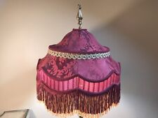 Vintage Victorian Style Lamp Shade Burgundy Mauve & Gold