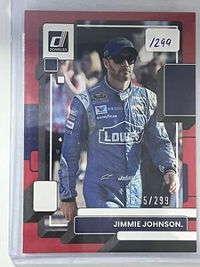 /299 Jimmie Johnson #34 2023 Panini Donruss Racing RED NASCAR RACING HOF JJ48 - Picture 1 of 2