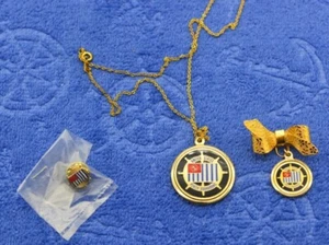UNITED STATES POWER SQUADRONS VTG CUSTOM JEWELRY: NECKLACE, BROOCH, & LAPEL PIN - Picture 1 of 15