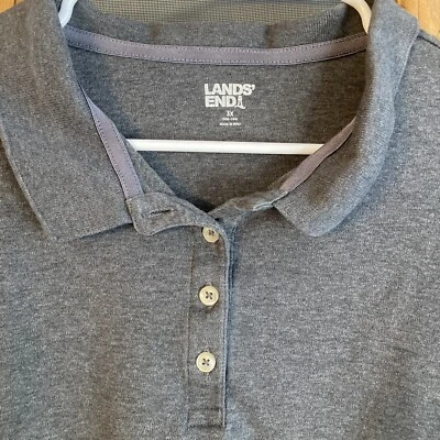 Land's End Men's SS Gray Polo Shirt Size 3X - Image 1 of 4
