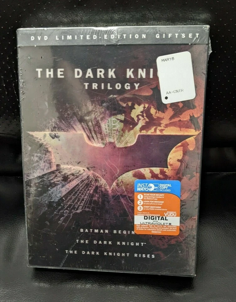 The Dark Knight Trilogy (DVD, 2012, 3-Disc Set, Limited Edition Gift Set) - Image 1 of 2