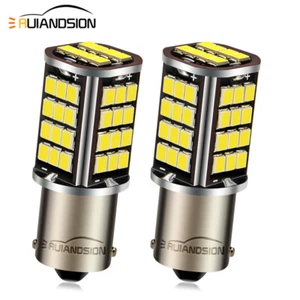 1156 LED 2835 56 Bulb Car Indicator Light BA15S License Plate Light 6V/12V White - Imagen 1 de 9