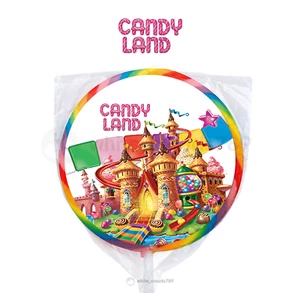 24 Candy land Game Candy Sweet 1.67" Sticker Labels for Bag Lollipop Party Favor - Picture 1 of 1