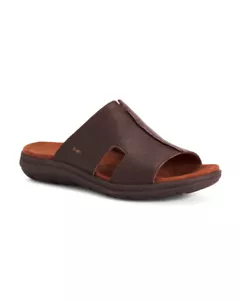 Sandalias deslizables de cuero marrón BOC Stefanos para hombre. Talla: 10 - Imagen 1 de 2