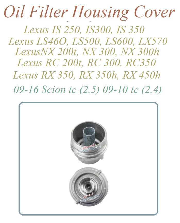 Tapa de cubierta de carcasa de filtro de aceite para 06-15 Lexus IS250 IS300 IS350 LS460 LS500 LS60  Foto 1 de 1