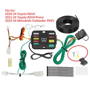 Trailer Wiring Harness Kit For 2019-2024 Toyota RAV4 Plug & Play Flat Connector - Picture 1 of 12