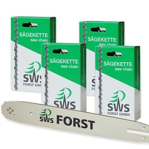 35cm SWS Forst Schwert Set mit 4 Sägeketten 3/8 52TG 1,3 mm p.f. Dolmar PS-330 - Bild 1 von 1