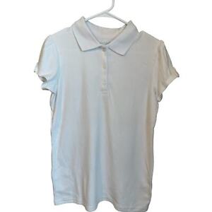Cat & Jack White School Uniform Polo Shirt Girls XL (14-16)