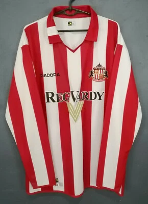 VINTAGE LONG SLEEVE FC SUNDERLAND 2004/2005 SOCCER FOOTBALL SHIRT JERSEY SIZE XL - Image 1 of 4