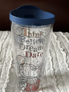 Vaso Mickey Mouse Tervis 24 OZ Think Believe Dream Dare Sketch Disney con tapa - Imagen 1 de 5