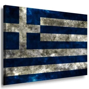 Flagge Griechenland Leinwandbild AK Art Bilder Mehrfarbig Wandbild Kunstdruck - Bild 1 von 5