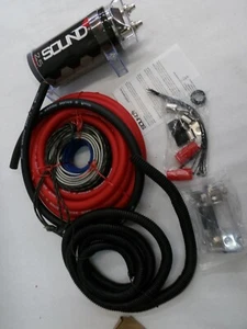 NEW SOUNDBOX SCAP2D+K0 0 AWG AMPLIFIER INSTALL KIT W 2.5 FARAD DIGITAL CAPACITOR - Picture 1 of 2