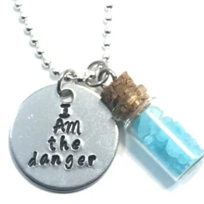 Во все тяжкие я опасность вручную штампованный алюминиевое ожерелье с бутылкой подвеска - Изображение 1 из 3