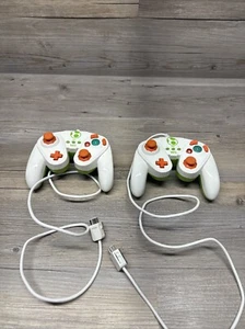 Lot 2Wii Wii U Wired Fight Pad Classic Controller Gamecube Layout Yoshi - Tested - Picture 1 of 5