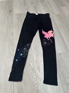 Justice Neu Basic Leggings schwarz Einhorn Mädchen 18/20 - Bild 1 von 2