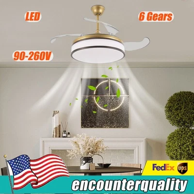 Timing 6 Wind Speed LED Ceiling Fan Light Remote Control Ceiling Mount Light - Image 1 of 4