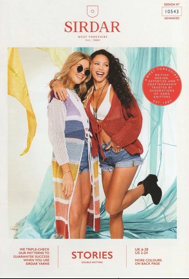 Sirdar Stories DK Jacket Knitting Pattern No. 10543 Summer Festival