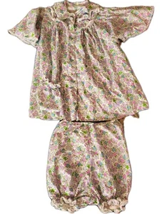BEST vintage S M womens bloomer shorts and 1950s lavender pajama set lace pjs - Picture 1 of 5