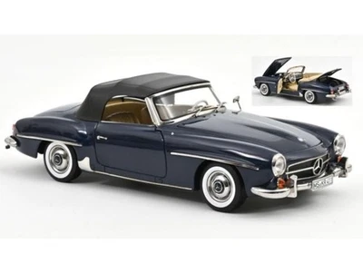 Mercedes 190 SL 1957 Middle Blue 1:18 Norev Modello Diecast Collezione - Immagine 1 di 3