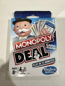NEW (SEALED CARDS) Monopoly Deal Card Game Hasbro 2-5 Players Ages 8+ - Picture 1 of 3